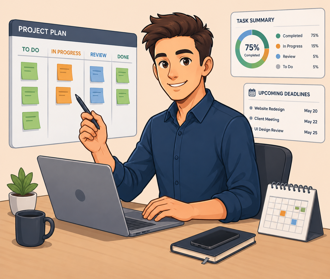 Andrew, project manager coordinating web design and website development projects for business clients.